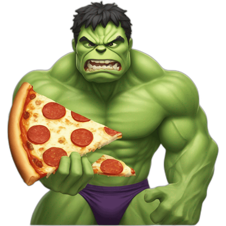 Hulk eat pizza emoji