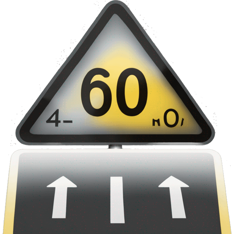 Speed ​​limit 60 km/h emoji