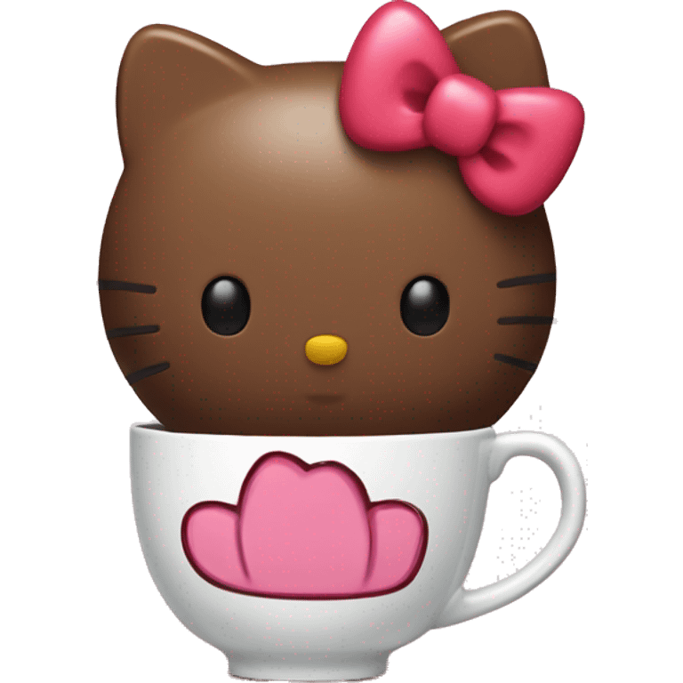 Hello Kitty tomando té emoji