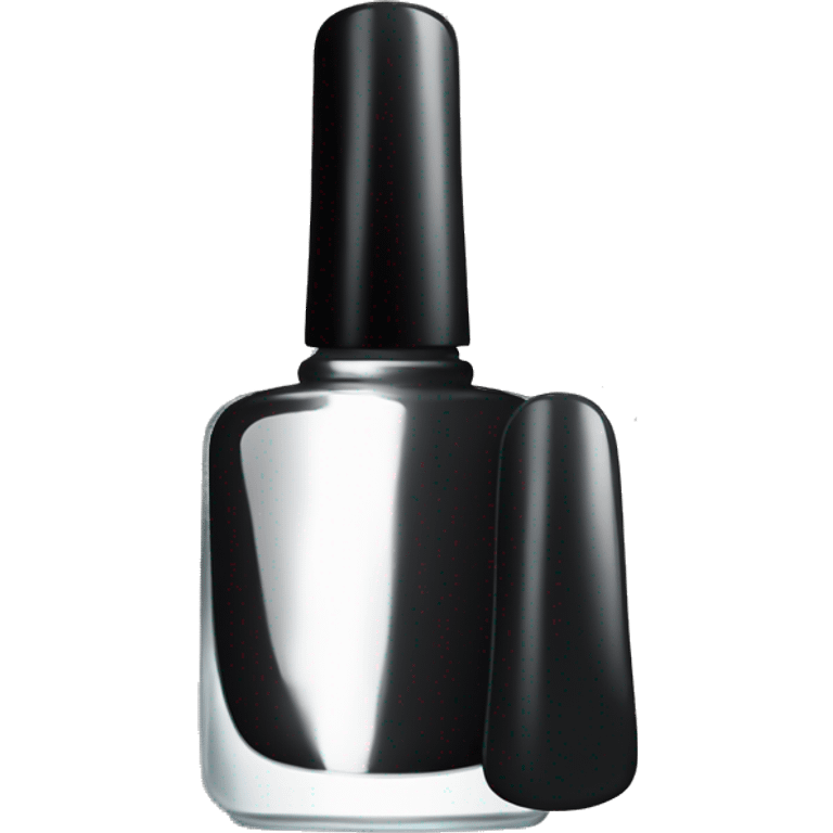 Black nail polish bottle emoji