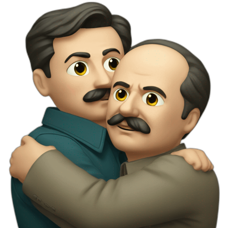 stalin hugs Lenin from bihind emoji