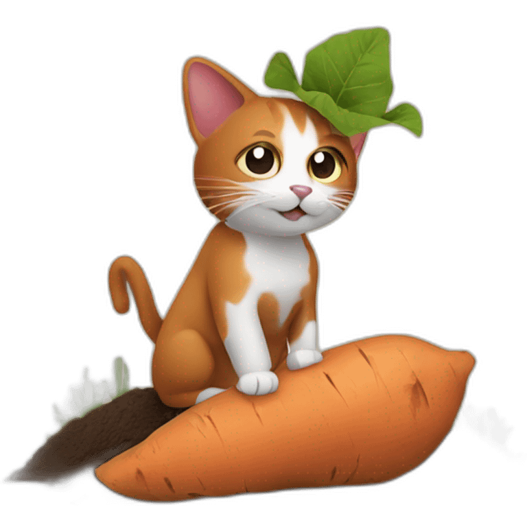 Sweet Potato digging cat emoji