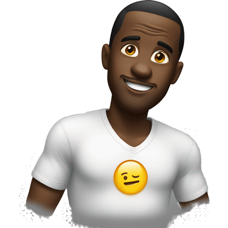 Diddy shining with a bottle of baby oil emoji