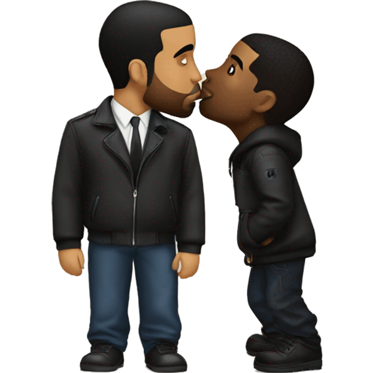 Pdiddy kissing drake emoji