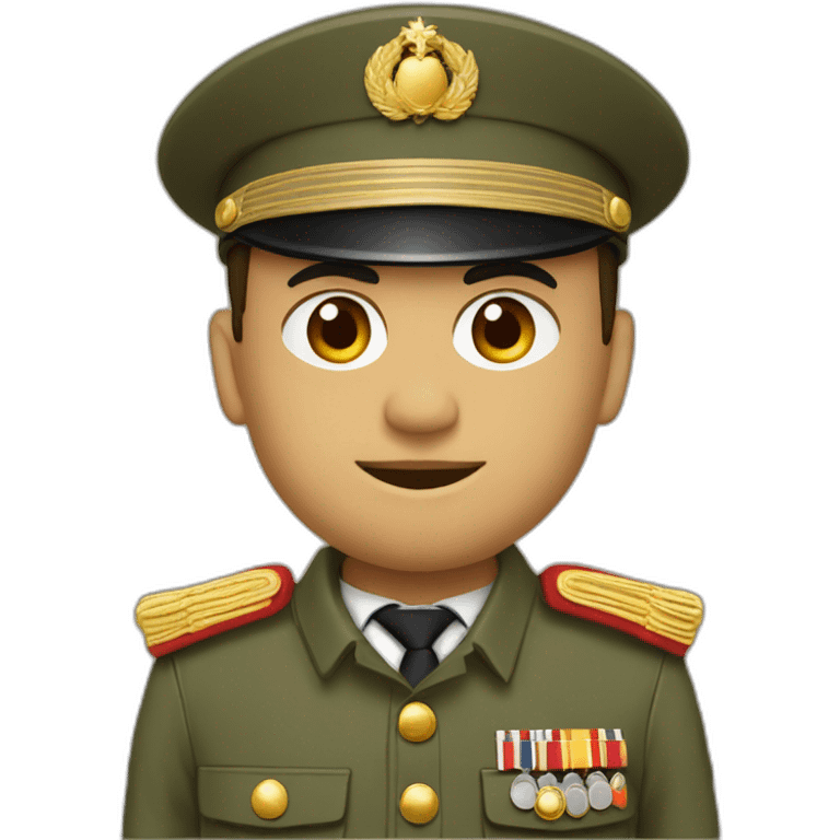 Officier militaire (avec tenu beige et étoile marocain sur la casquette) emoji