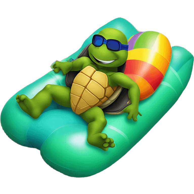 Ninja turtle taking a pool emoji