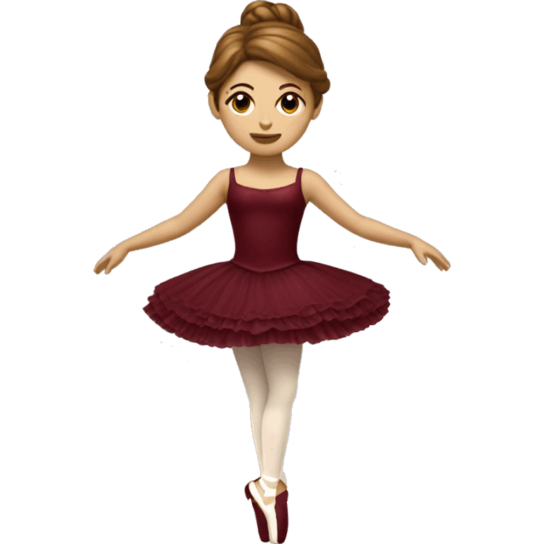 burgundy music box with white ballerina standing back emoji