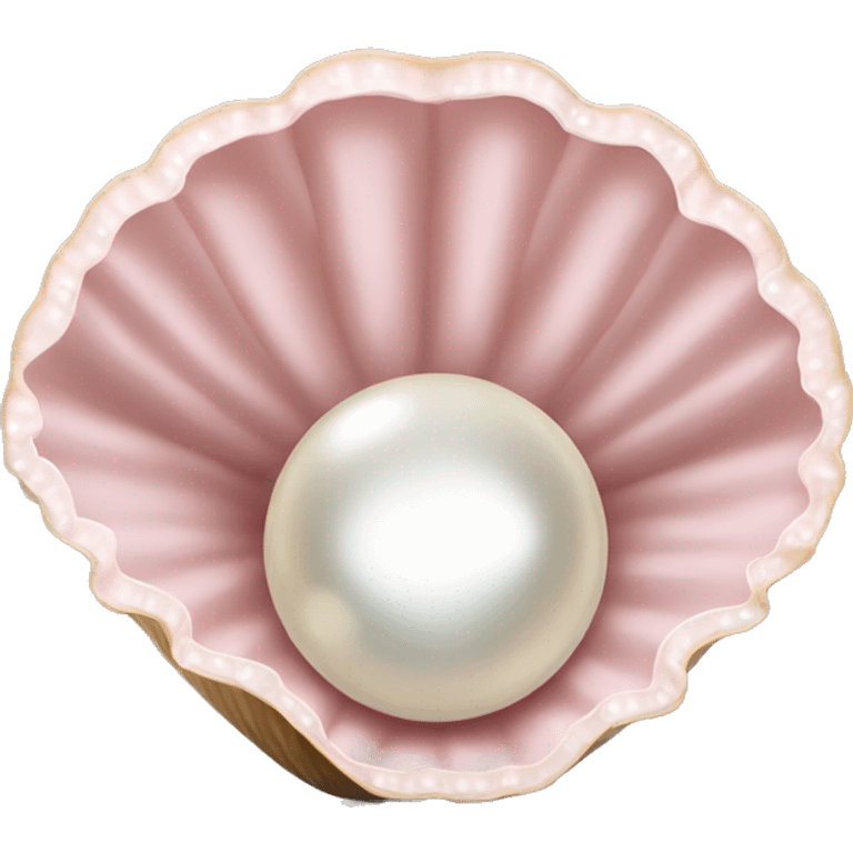  Pale Pink clamshell with pearl inside the open shell emoji