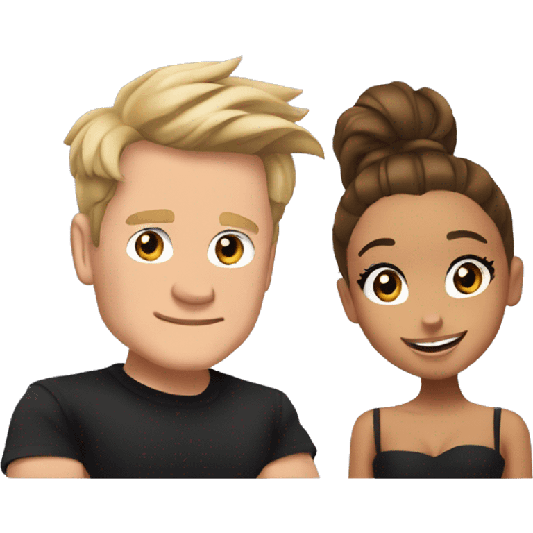 Ariana Grande and Gordon Ramsey in love emoji