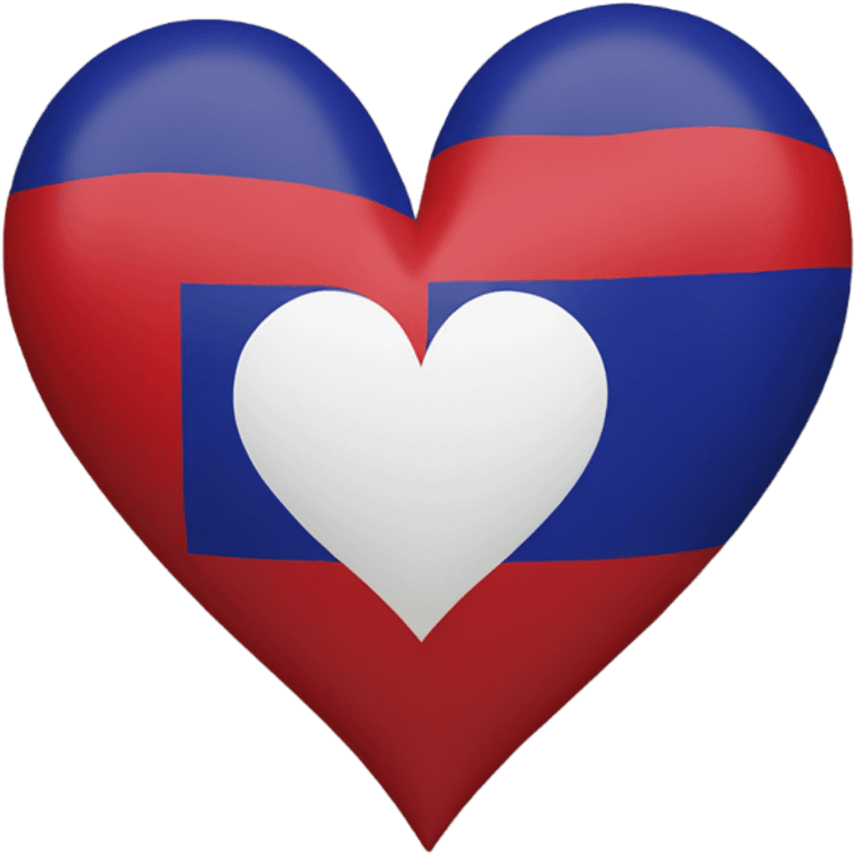 Heart on Armenian flag isolated  emoji