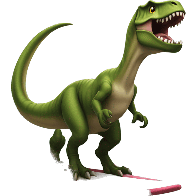 Genrate t-rex on surf emoji