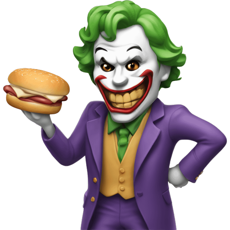 Joker holding sausage spewing mayo emoji