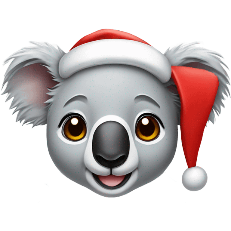 Koala wearing Santa hat emoji