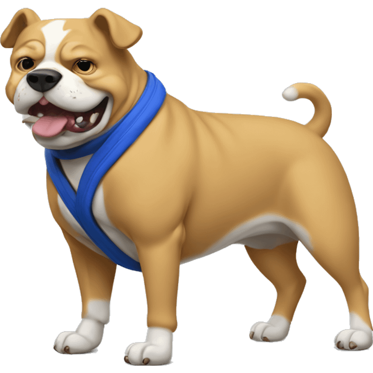 Xl bully dog doing jiu jitsu emoji