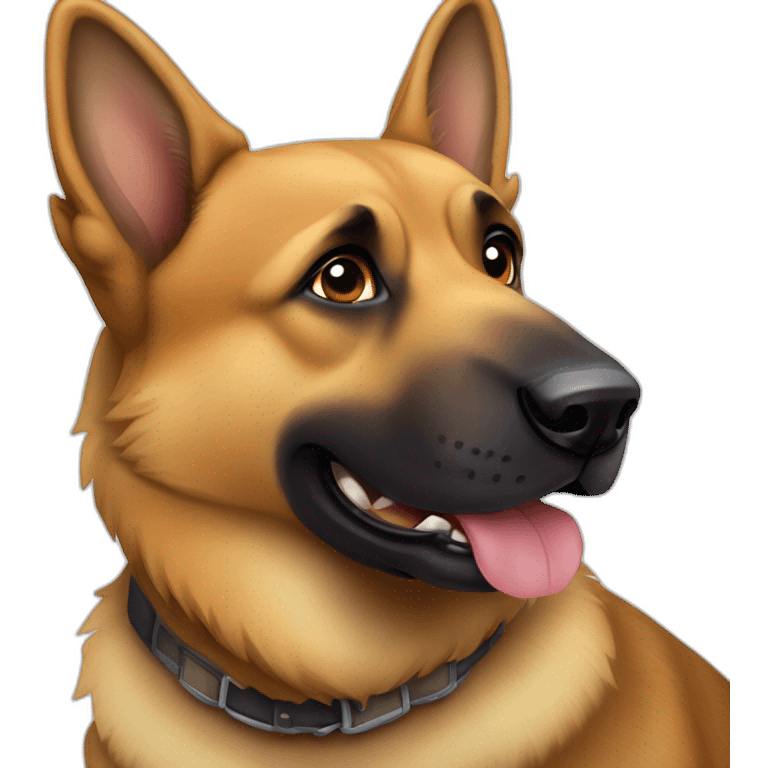 german sheperd and tortoise emoji