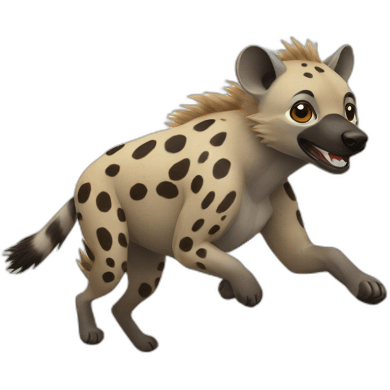 Spotted Hyena running emoji