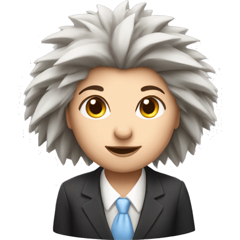 Hedgehog that is a female lawyer emoji