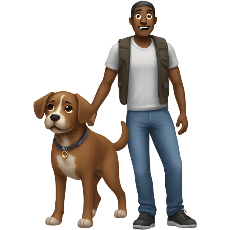 black person with a dog emoji