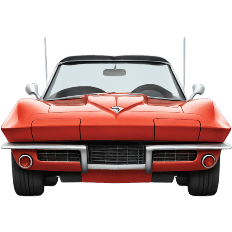 Driver in a 1964 corvette emoji