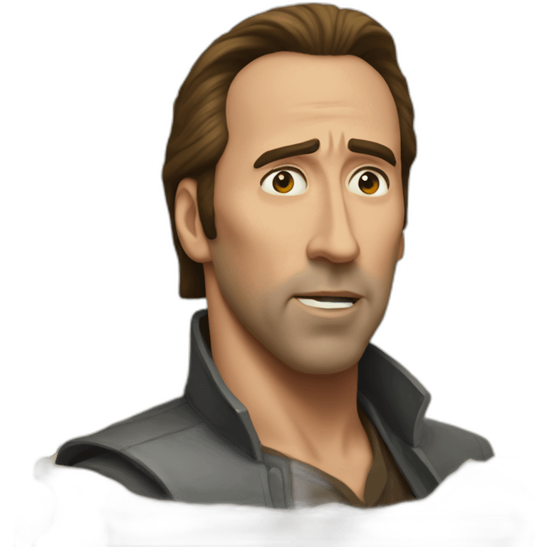 nicholas cage stealing the declaration emoji