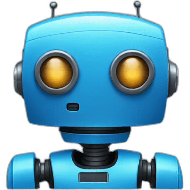 A blue robot emoji