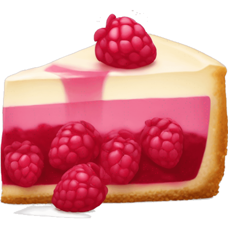 Raspberry cheesecake emoji