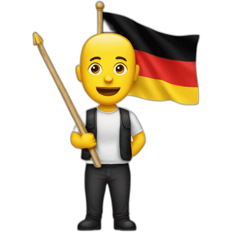 man holding german flag emoji