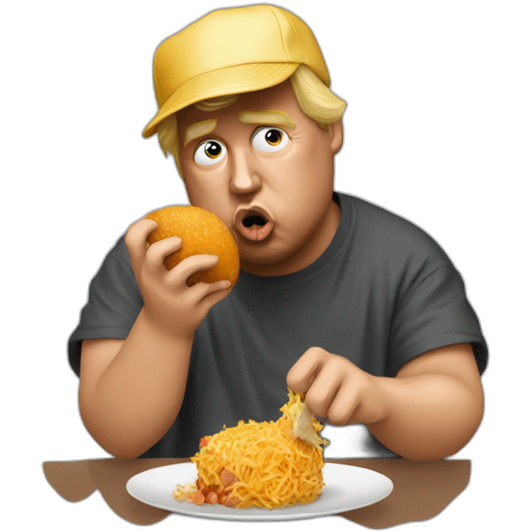 Kanye west eating donald trump emoji