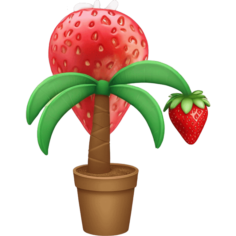 Palm Tree with strawberry daiquiri ￼￼ emoji