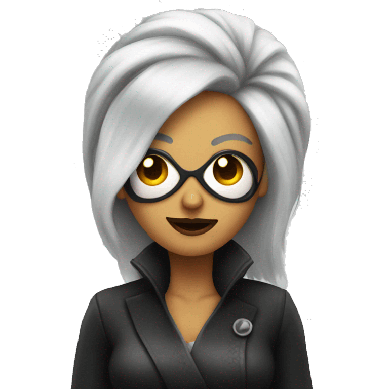 evil woman with an eye patch and a bouffant hairstyle emoji