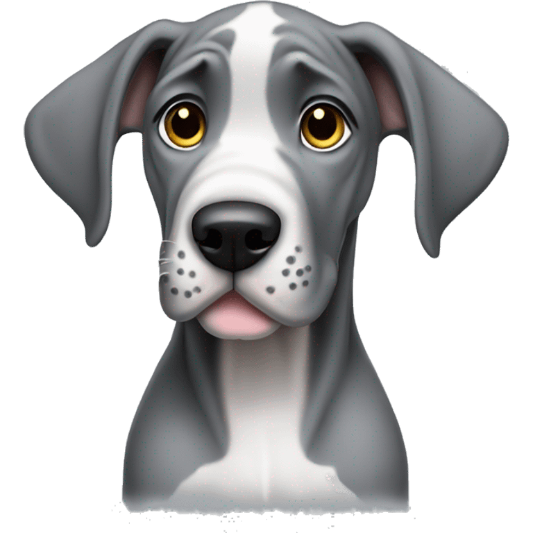 Gray great Dane puppy emoji