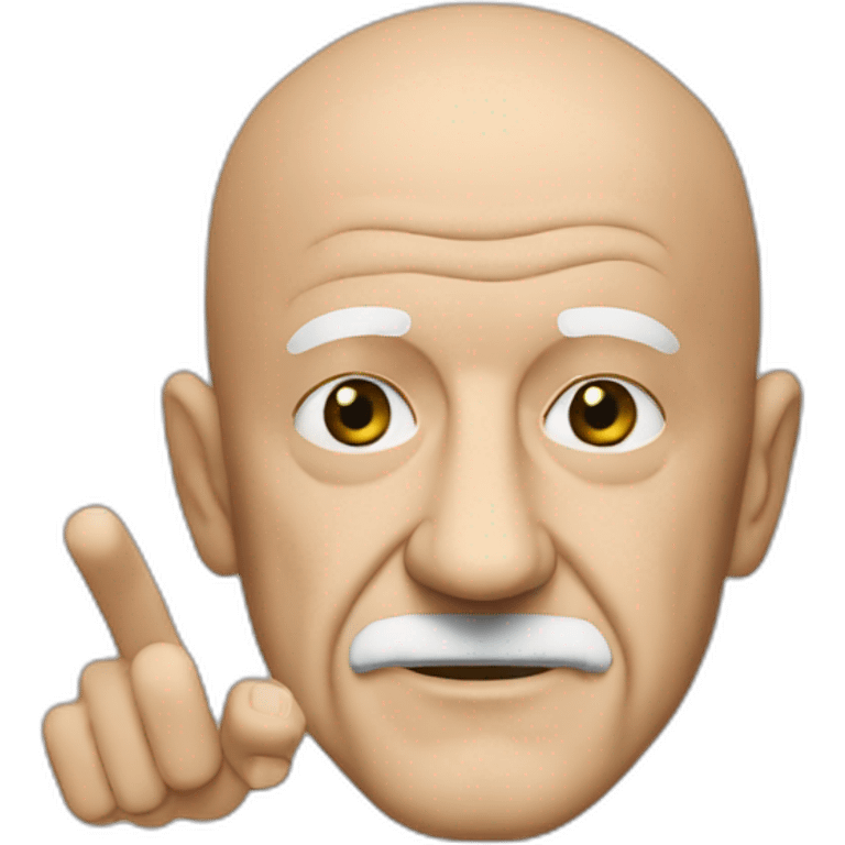 mike ehrmantraut with a finger emoji