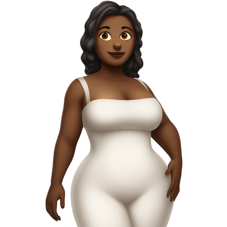 single Slim-Thicc white woman posing (hourglass figure) emoji