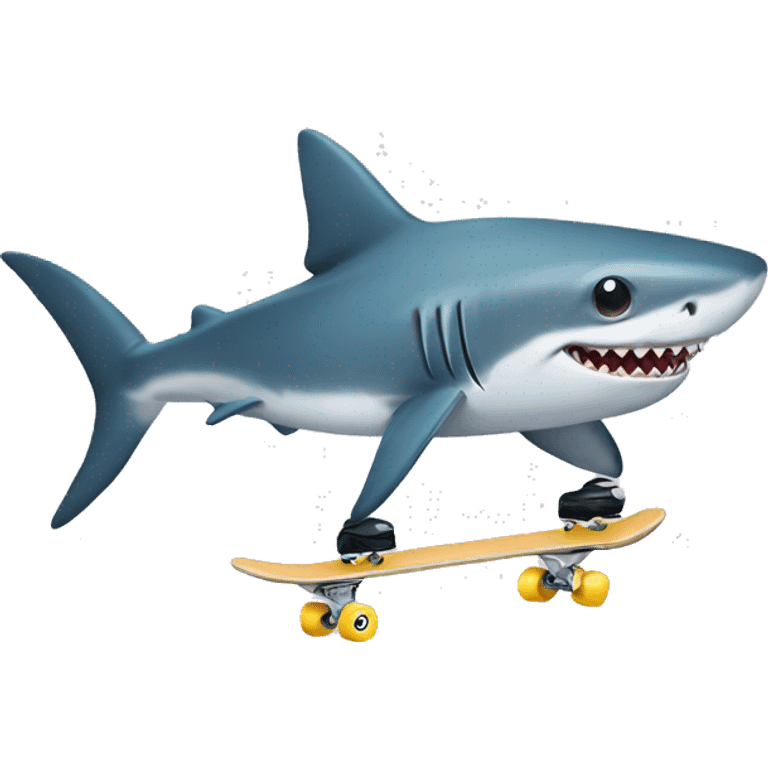 shark skating emoji