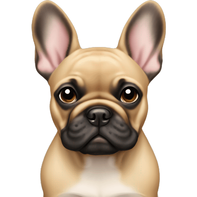 Black face Fawn beige colored French bulldog emoji