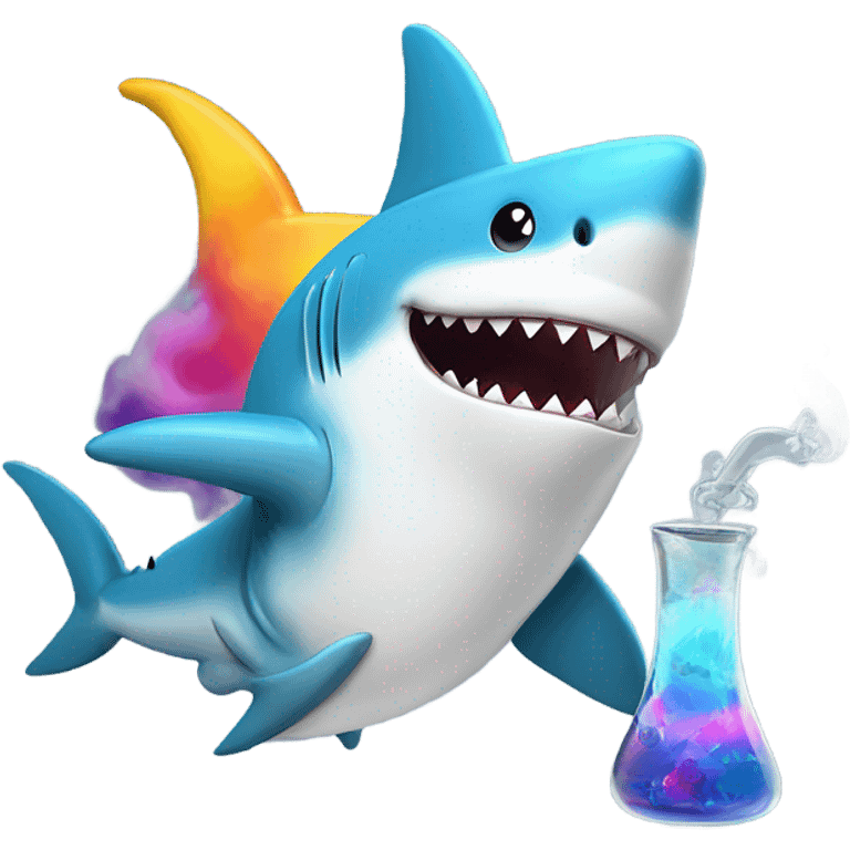 shark smoking bong emoji