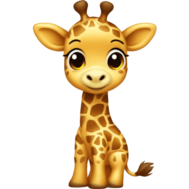 Baby giraffe trying to stand  emoji