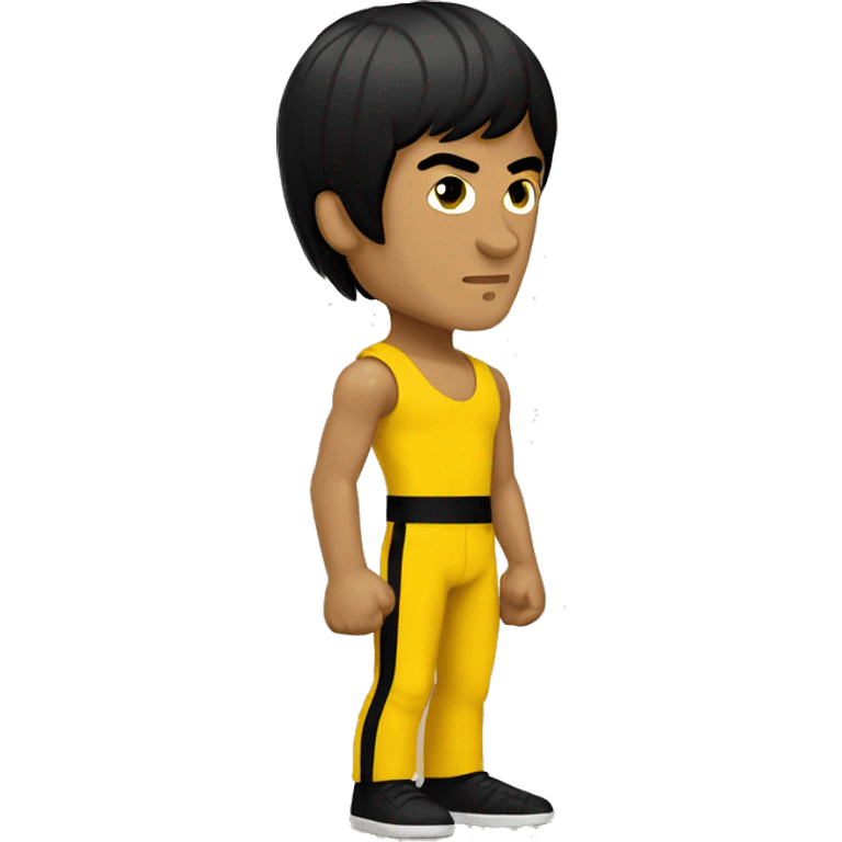 bruce lee in yellow emoji