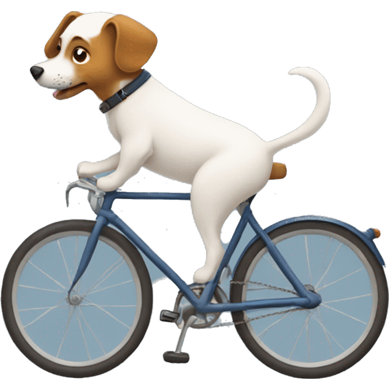 dog riding bike emoji