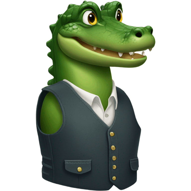 Alligator in a vest emoji