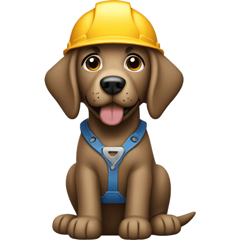 labrador dog as construction worker emoji