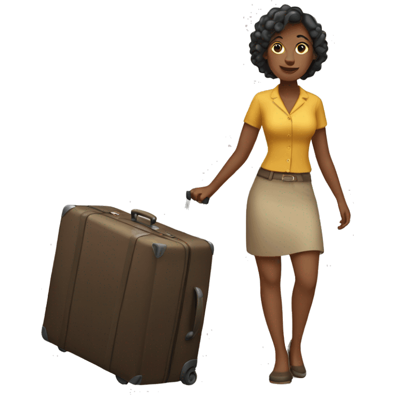 women with a suitcase emoji