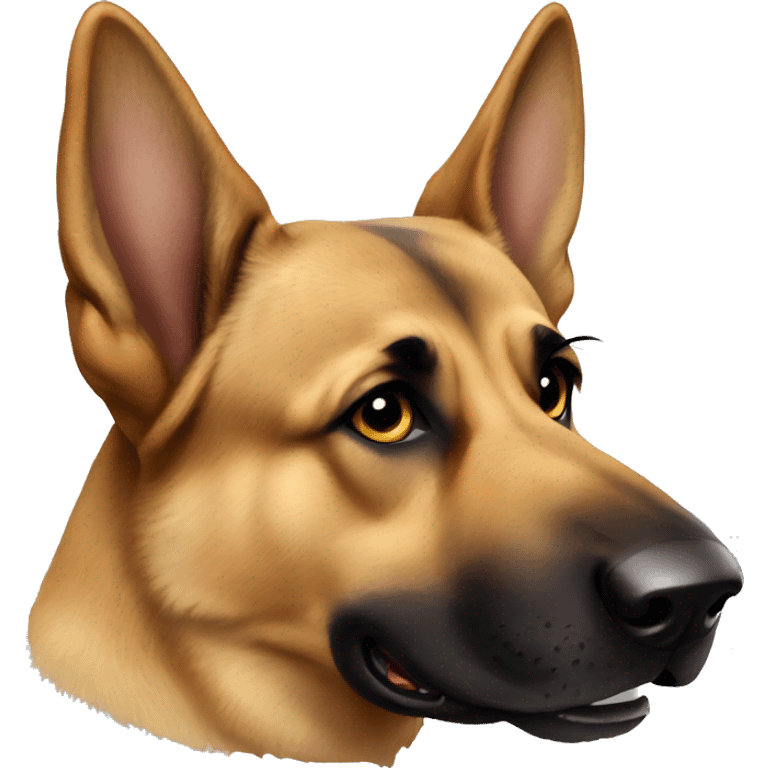 German Shepard with floppy ears emoji