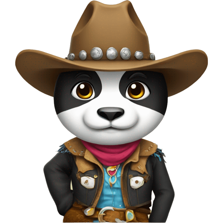 Panda as a cowgirl emoji