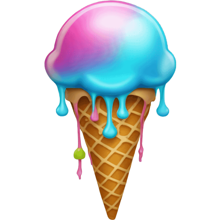 Jellyfish eating ice cream emoji