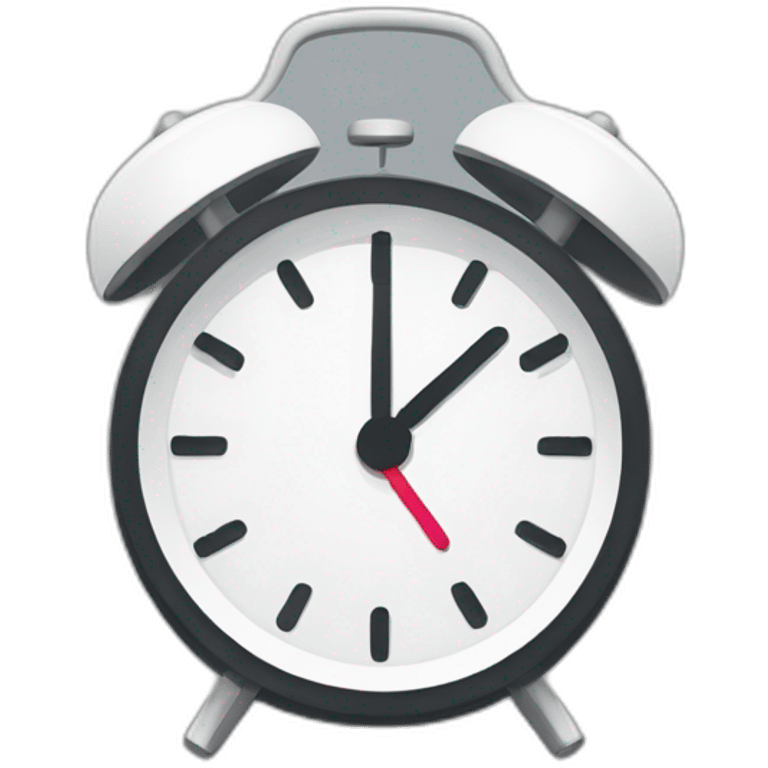 flat alarm clock vector, minimalist, in style of SKSKS app icon emoji