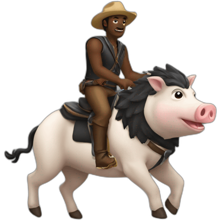 Black Hog Rider emoji