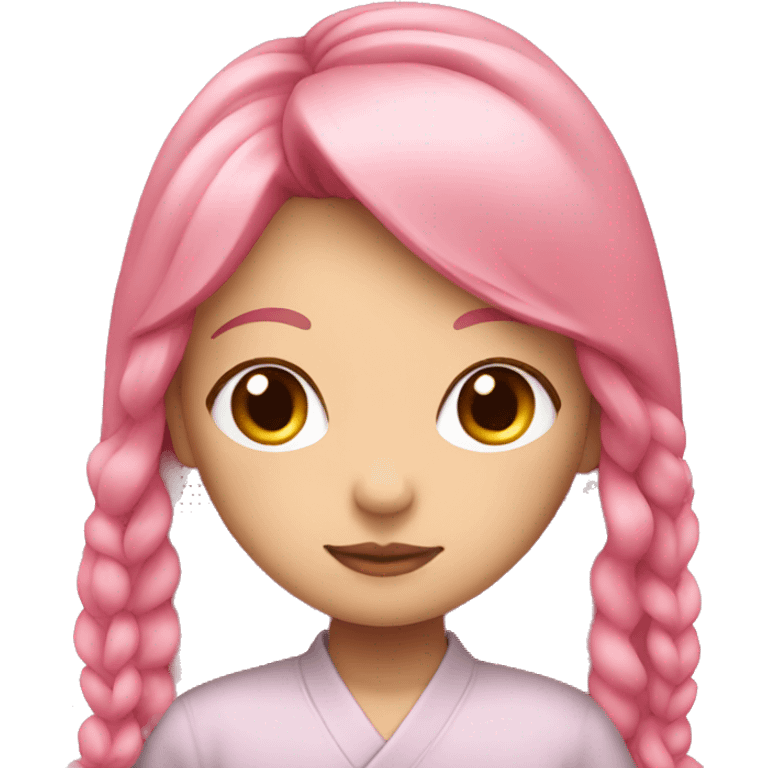 japanese girl with long pink hair emoji