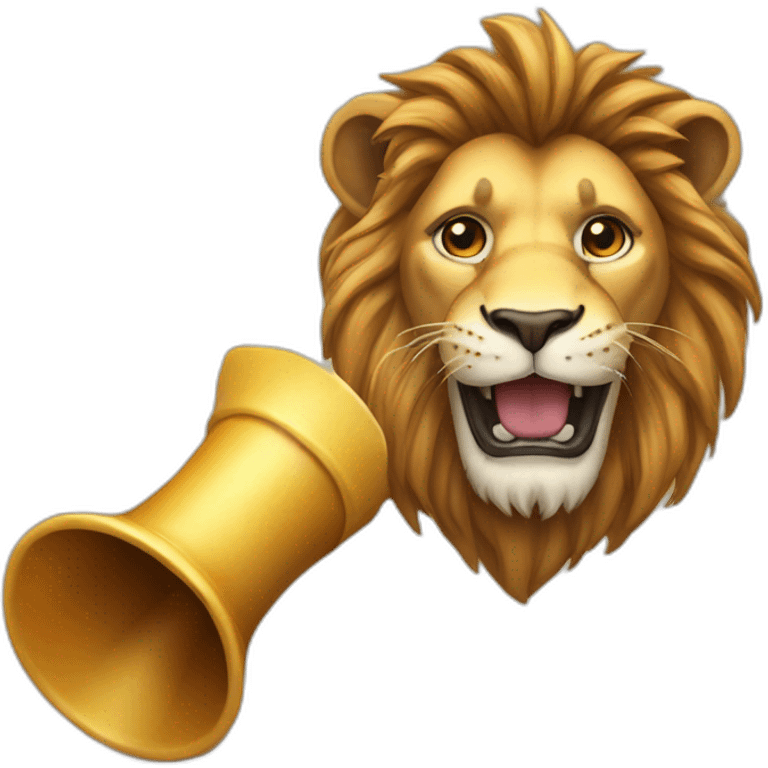 A lion has a horn   emoji