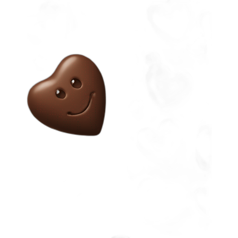 chocolate on white heart  emoji